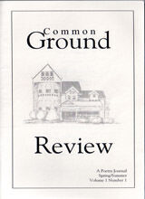 Common Ground Review Cover - Volume 1 Issue 1